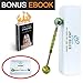 Premium Jade Roller 100% Natural for Face Massage with Ball Roller by KRASR | Bonus Ebook | 100% Nephrite Jade | 100% Handmade | Anti-Aging, Anti-Wrinkle Beauty Skincare Tool | for Face, Neck & Eyes