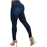 Moda Xpress High Waisted Butt Lifting Skinny Jeans - Distressed Levanta Cola Stretchy Jeans