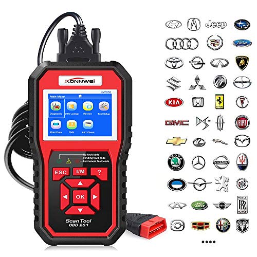 KONNWEI KW850 Professional OBD2 Scanner Auto Code Reader Diagnostic Check Engine Light Scan Tool for OBD II Cars After 1996 (Original)