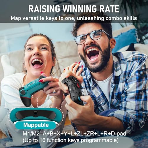 Etpark 2 Pack Controller per Switch, Bluetooth Gamepad per Switch/Switch 2/Lite/OLED, Pro Controller con Hall Joystick, Wake up, Vibrazione, Turbo, 6-Axis Gyro, Pulsante Programmabile