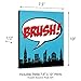Big Dot of Happiness Bam Superhero - Kids Bathroom Rules Wall Art - 7.5 x 10 inches - Set of 3 Signs - Wash, Brush, Flush