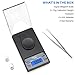 Smart Weigh Ultra Slim Jewel Digital Pocket Scale 20g x 0.001g Capacity, with Calibration Weight and Tweezers,Black