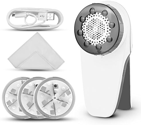 Lint Remover/Clothes Shaver Portable/Fabric Defuzzer - Shaver/Sweater,Lint,and Bobbles - Quickly and Effectively Remove Fluff Adjustable Shave Height,Dual Protection for Your Clothes - Apriller