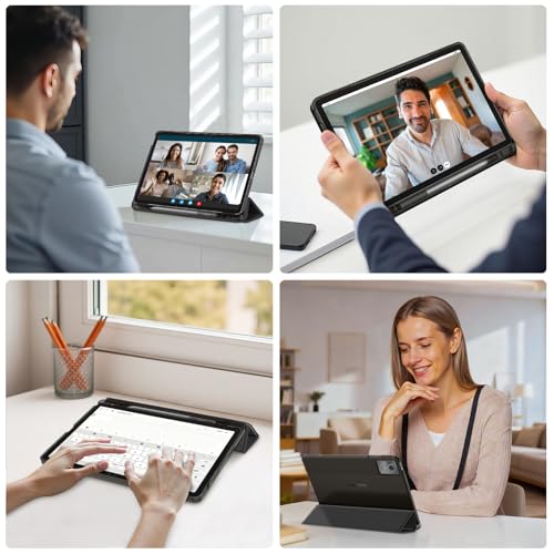 Fintie Funda para Lenovo Idea Tab de 11 pulgadas 2025 (TB-336ZU/TB-336FU) - Funda ultrafina con parte trasera translúcida con función de encendido y apagado automático