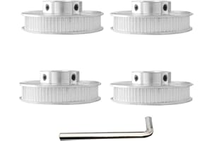 HOCENWAY 4pieces 5mm Bore 80T GT2 Pulley Synchronous Wheel GT2 Timing Belt Pulley 80 Teeth Compatible with Voron 2.4 3D Printer 6mm Width Belt