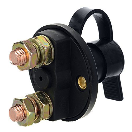 Jtron Car Battery Switch Disconnect 12v 200A Cut Off RV Battery Isolator Switch with 2 Keys for RV Ship Boat Small Yacht Camper Truck
