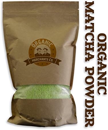 Organic Merchants 100% Organic Matcha Powder - Kosher, Non GMO, Gluten Free (1lb)