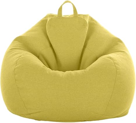 Amazon Com Waqia Bean Bag Chair Cover Only Without Bean Filling Extra Large Washable Linen Stuffed Animal Storage Stuffable Memory Foam Replacement Beanbag Cover For Adults Kids No Filler Kitchen Dining