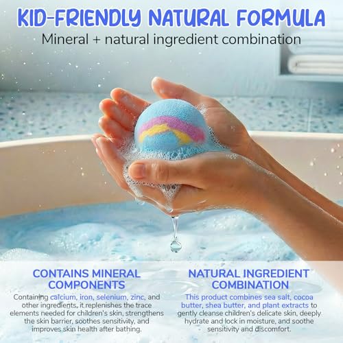Bath Bombs with Surprise, 12 Pieces Bath Bombs for Children, Bath Bombs in Natural Organic Foam, Gifts for Boys and Girls, Bath Bomb Gift
