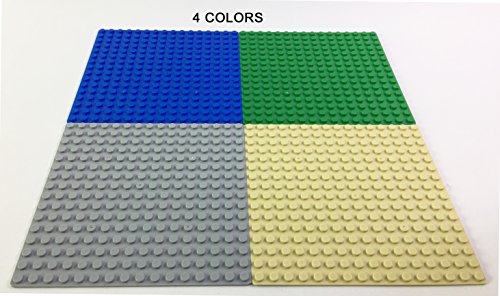 10 Pack Compatible 5 X 5 inches Baseplates 16 x 16 dots - Variety Pack by Brick Loot