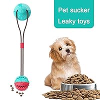 Fewao Pet Molar Bite Toy with Suction Cup, Multifunction Dog Chew Toys for Cleaning Teeth, Interactive Ropes Toys Ball Dog Molar Stick with Food Dispensing for Dog Puppy