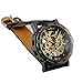 Gute Classic Steampunk Bling Automatic Mechanical Wristwatch See Through Skeleton Automatic Unisex Watch (Gold)