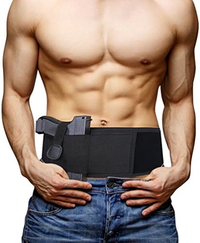 Red Bean Belly Band Holster for Concealed Carry Handgun Carrying System Elastic Hand Gun Holder IWB Holster Neoprene Waist Band Pistol Holder for Men and Women Left or Right Gun Draw