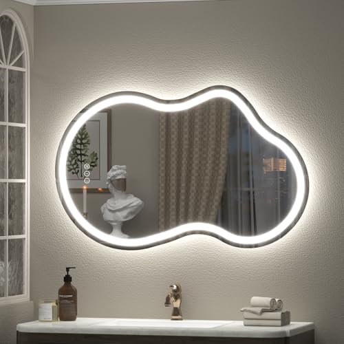 CHARMOR Inch Asymmetrical LED Bathroom Mirror
