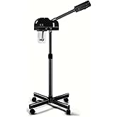 Professional Facial Steamer with Hot Mist, Face Steamer Machine for Esthetician, Home Salon Spa Facial Cleaning (Black)