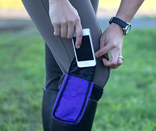 Leg Phone Case Equestrian Leg Phone Holder XL Black Nylon Case