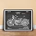 Harley Davidson Motorcycle Poster 1928 Patent Art Handmade Giclée Gallery Print Blackboard Unframed (18
