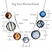 CHARMKING 7 Planet Necklace Sun Moon Galaxy Space Necklace Dangle Planets Solar System Charm Necklace for Women (N-silver)