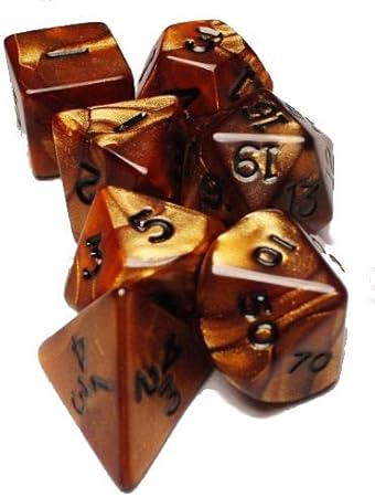 Koplow RPG Dice Sets: Bronze/Black Olympic Polyhedral 7-Die Set