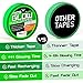 Glow in The Dark Tape - Premium Pack 2 Rolls of UV Glow in The Dark Tape with 30 Fluorescent Stars and 30 Dots Stickers for Home Decor Wall Ceiling Stairs Stage Party Halloween Decorations