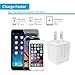 Smays Mini Dual USB Wall Charger and Power Adapter 10.5W and 5W for Fire Tablets and Kindle eReaders, White