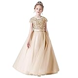Flower Girls Dresses Champagne Formal Floor Length