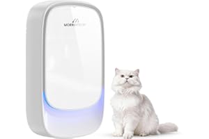 Morrerfresh Cat Litter Deodorizer – 99% Odor Eliminator for Strong Pet Odors, Plug In Negative Ion Air Purifier for Litter Box, Home, Kitchen, Bathroom, Ozone-Free & Quiet Portable (Unscented)