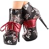 SHOW-STORY-Retro-Black-Red-Two-Tone-Flower-Print-Lace-Up-Zip-Platform-Stiletto-Ankle-Bootie-BootLF80857