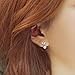 Ear Crawler Earrings Leaves Climber Ear Cuff Chandelier Rhinestone Wrap Pin Asymmetric Flower Tassel Stud Golden Plated