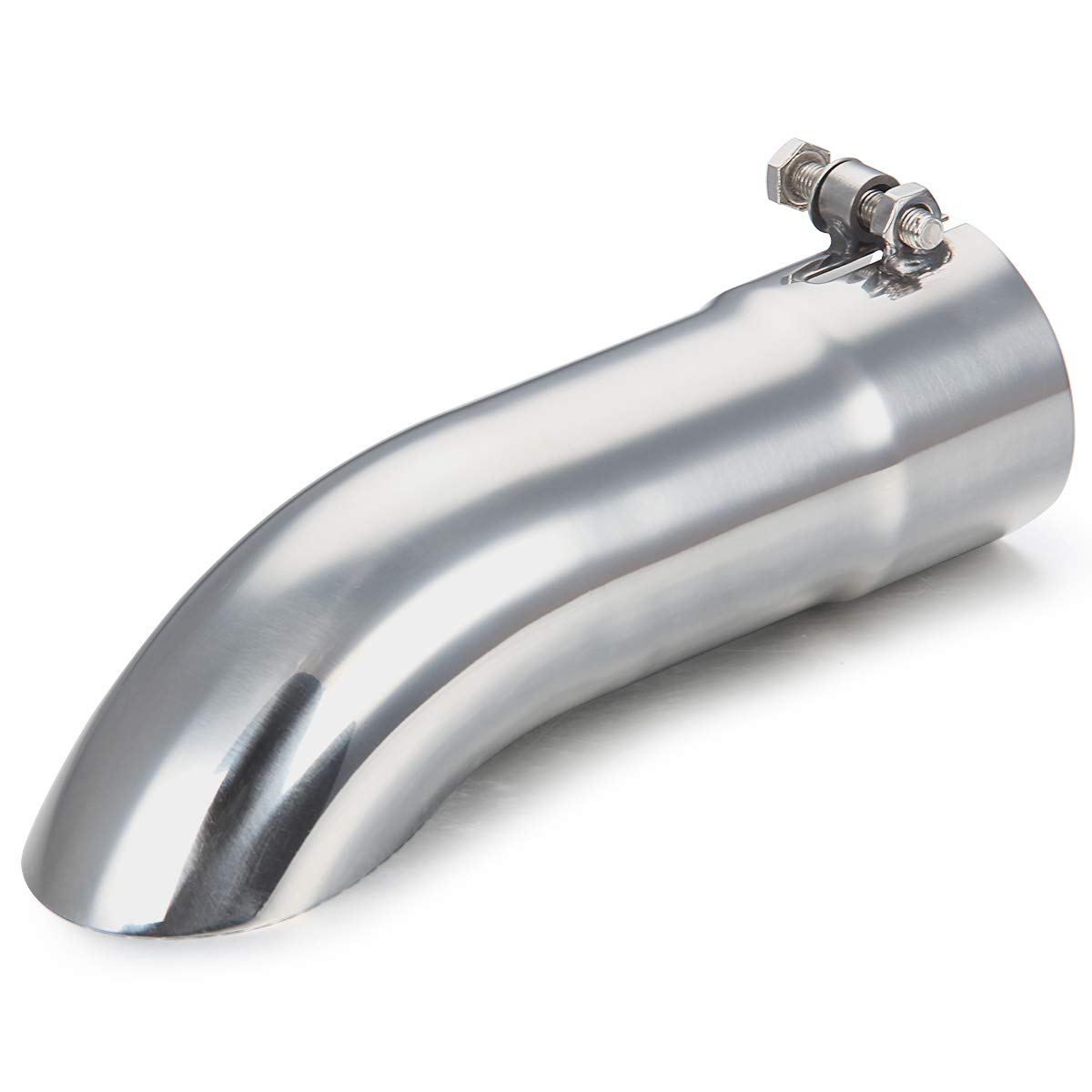 Photo 1 of LCGP 2.5 Inch Inlet Turn Down Exhaust Tip, 2 1/2 Inch Inside Diameter Inlet, 9’’ Length Stainless Steel Turndown Exhaust Pipe