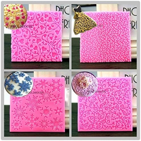 1 piece Food-Grade Silicone Baking Mold Cake Cookie Dry Fondant Texture Stamp Pad Pace A499
