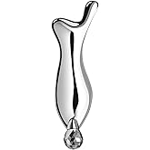 InfiniteRelax 4-in-1 Gua Sha Facial Tools, Metal Lymphatic Drainage Massager Facial Roller for Wrinkles and Lifting, Stainless Steel Gua Sha Tool for Face