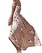 SVALIY Women Floral Off The Shoulder Split Chiffon Maxi Beach Dress Wedding Party (Khaki,Small)