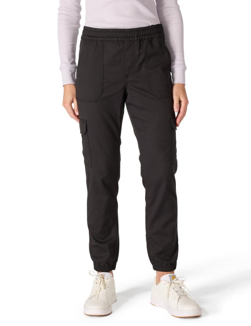 Carhartt Women’s Tencel Fiber Series Relaxed Fit Twill Jogger, Black, 2X
