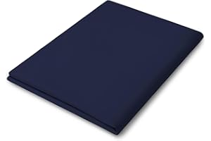 Cathay Home Hotel Luxury Wrinkle & Fade Resistant Double Brushed Ultra Soft Microfiber 1-Piece Single Flat Sheet - Navy Blue, Twin (66" x 96")