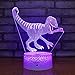 YeeSeeJee Dinosaur Toys Night Lights for Kids with 16 Colors Adjustable Remote & 7 Colors Dimmable Touch Velociraptor Dinosaur Gifts for Boys Age 2 3 4 5 6 7 8 Year Old Boy Gifts (Velociraptor 16CW)