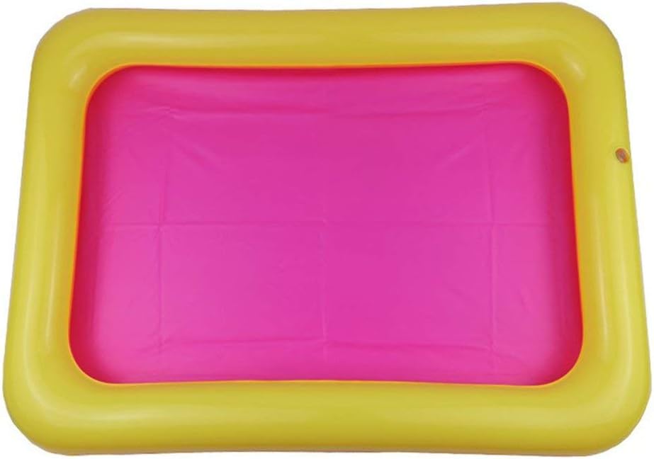 Rouku Inflatable Sand Tray Castle Mobile Table PVC Sandbox Sensory Tray Funny Indoor Play Toys Pool Tray for Children
