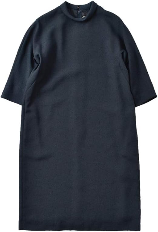 Amazon ヌーイ Nooy ブークレジャガード7分袖ロールカラードレス Fop07 ワンピース チュニック 通販