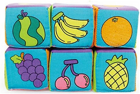 zhenyu Cloth Book Quiet Book Baby Soft Books Digital Fruits Sport Pattern Activity Cloth Book Toddler Educational Toy for Boys and Girls Touch and Feel Activity 6Pcs