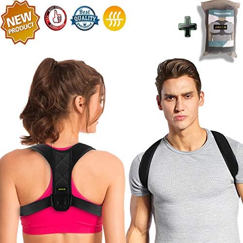 Posture Corrector Brace for Women Men to Provide Pain Relief from Neck,Back,Shoulder and Bad Posture-Upper Back Support with Adjustable Braces (28"-42" Black)