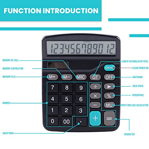 LICHAMP Desk Calculators with Big Buttons and Large Display, Office