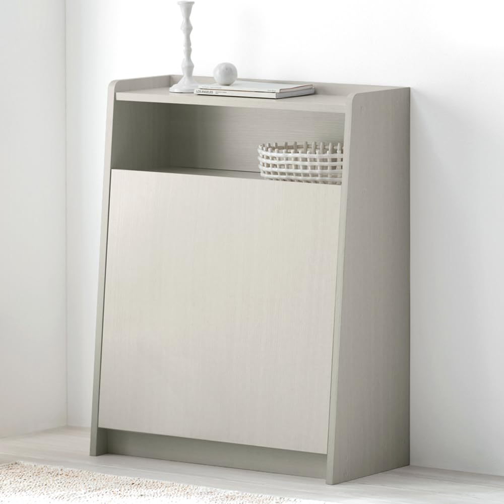 アイリスオーヤマ ゴミ箱 30L (15L×2分別) 引き出し 木目調 コンパクト キッチン ペールカウンター ごみ箱 おしゃれ ウッドペールストッカー WPS-630 ホワイト商品画像