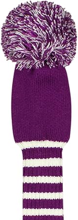Scott Edward Knitted Golf Head Covers 3Pcs Driver Fairway Hybrid Purple view 6