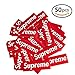 Potelin Supreme Stickers 50/100 Pieces Pack Waterproof and Oil Proof OEM Style for Decoration of Smart Phone, Laptop, Backpack Skateboarding, Cars, Laggages etc (Red 50 Pcs)