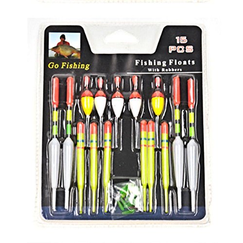 Amapower 15Pcs New Durable Minnow Light Stick Bobber Drift Tube Fishing Float Slip
