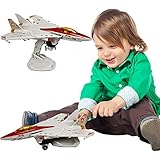 Toy Cubby Military Airplane - Realistic Battery Operated Lights and Sounds F-14 Jet Aircraft - Manufactured by