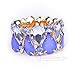 D EXCEED Women's Trendy Stretch Druzzy Stone Bangle Bracelet Gift Idea Stone Bracelet or Earrings Resin Stone Elastic Bangle for Women