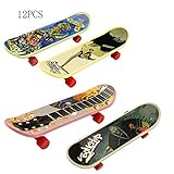 JH 12 pcs Professional Mini Fingerboards/ Finger Skateboard (Random Pattern),Kids Toy Gift Party Favors