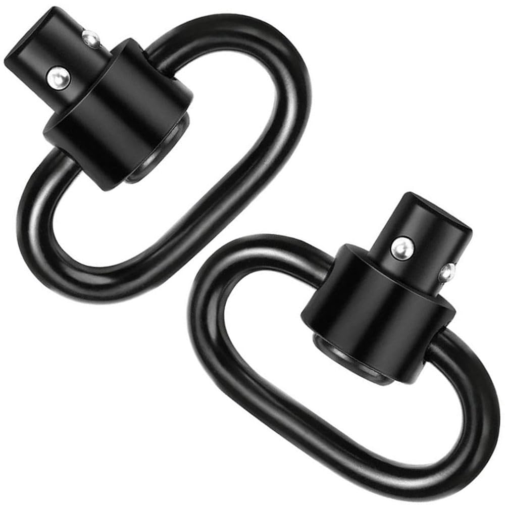 RALSPEC 2 x Heavy Duty QD Rifle Sling Swivels Mounts Push Button Quick Release Detach Gun Swivel 1.25" Loop Attachment Adapter Keymod