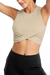 Sanutch Yoga Crop Tops Dance Tops Fitted Workout